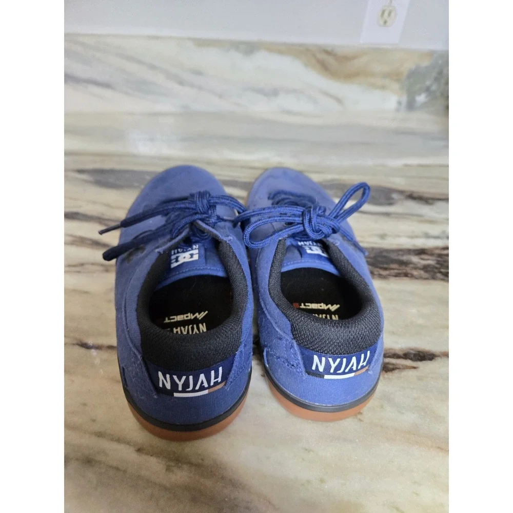 DC‎ Nyjah Vulc TX Skateboard Shoes Blue Gum Sole Men's Sz 9